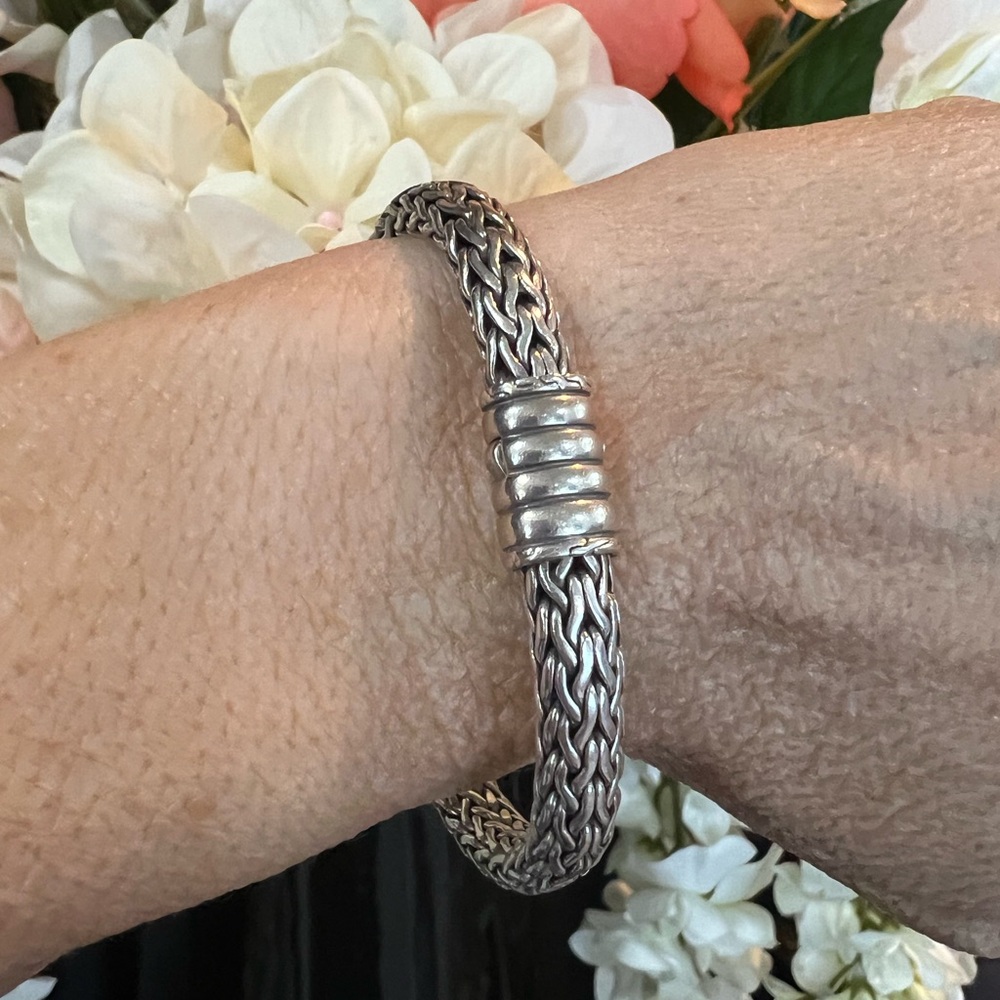 John Hardy Silver Woven Icon Bracelet